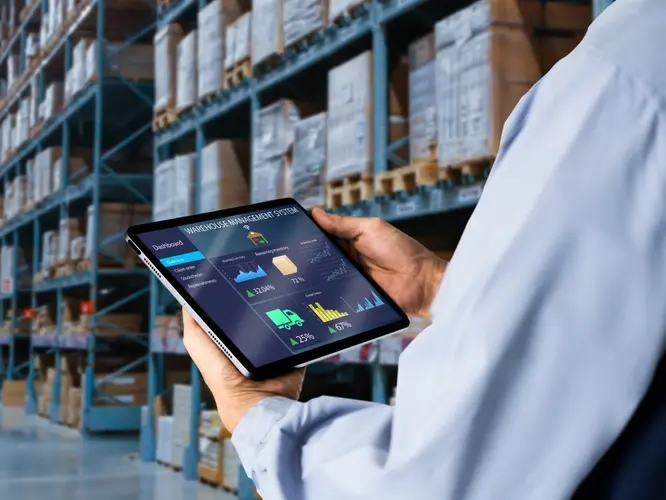 logistics work in warehouse