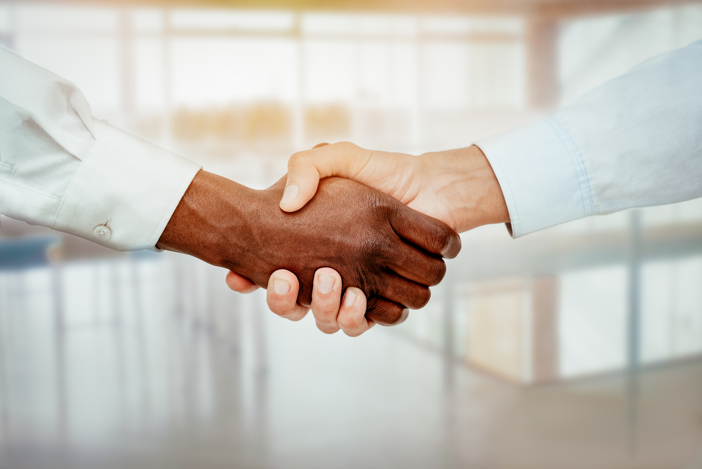 handshake from an employer